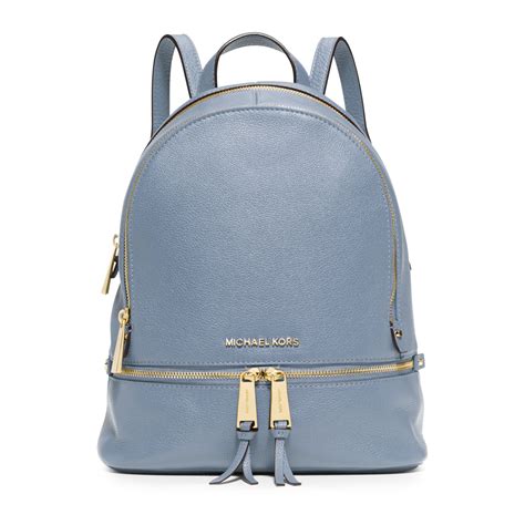 blue Michael Kors backpack purse